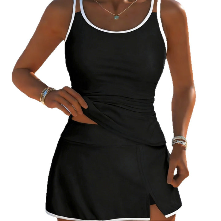 Damen Sportliches Tankini-Set mit elegantem Rock und verstellbaren Trägern Mirla-Eva Jonsson