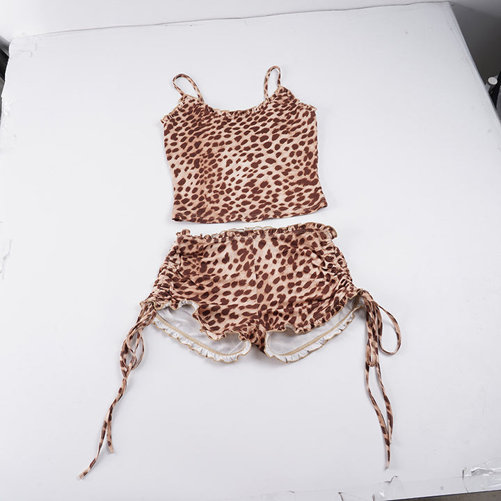 Damen Sporty Bikini set with adjustable straps and timeless leopard print Mirla-Eva Jonsson