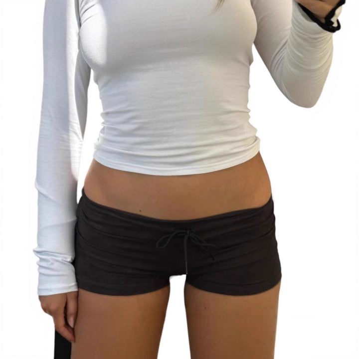 Damen Sporty Shorts with Star Print and Elastic Waistband Mirla-Eva Jonsson