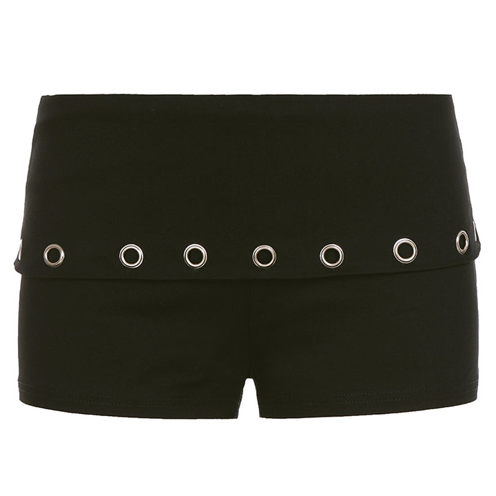 Damen Sporty Shorts with contrasting waistband and elegant eyelets Mirla-Eva Jonsson