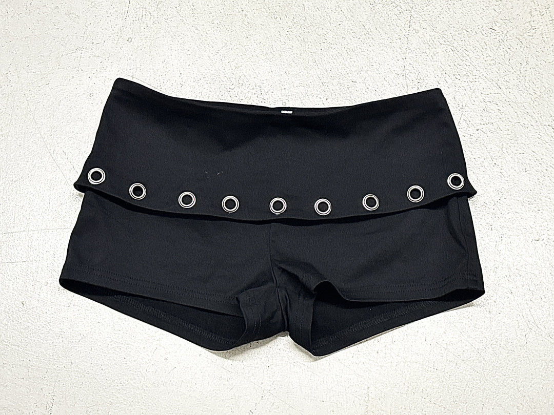 Damen Sporty Shorts with contrasting waistband and elegant eyelets Mirla-Eva Jonsson
