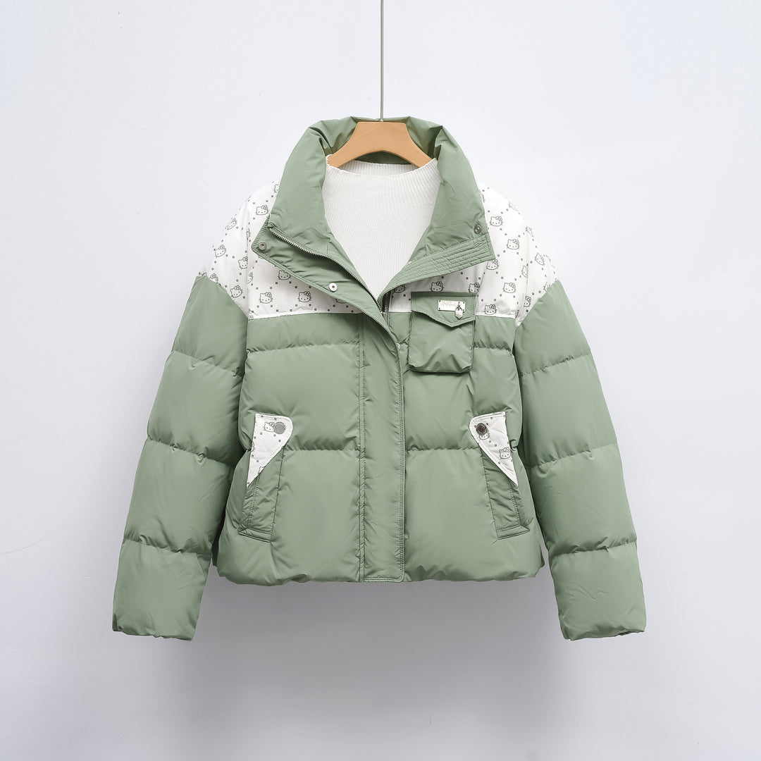 Damen Steppjacke mit hochschließendem Kragen und modischem Muster Mirla-Eva Jonsson