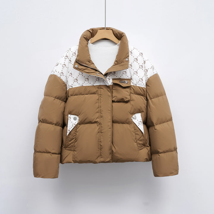Damen Steppjacke mit hochschließendem Kragen und modischem Muster Mirla-Eva Jonsson