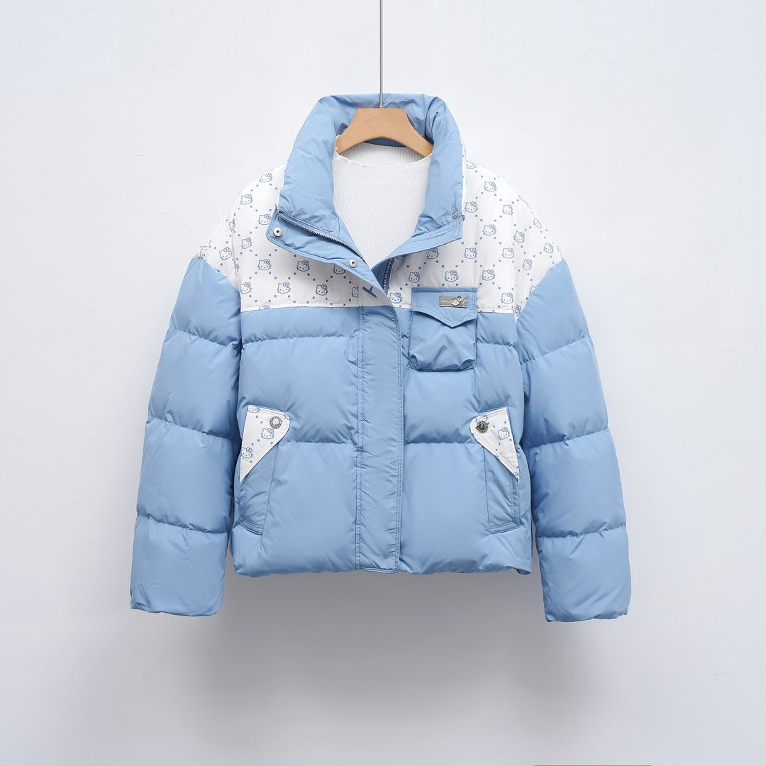 Damen Steppjacke mit hochschließendem Kragen und modischem Muster Mirla-Eva Jonsson