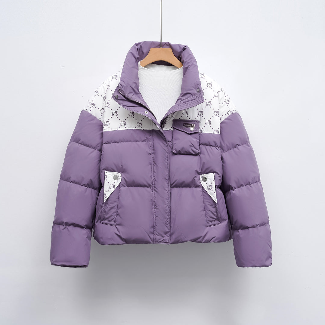 Damen Steppjacke mit hochschließendem Kragen und modischem Muster Mirla-Eva Jonsson