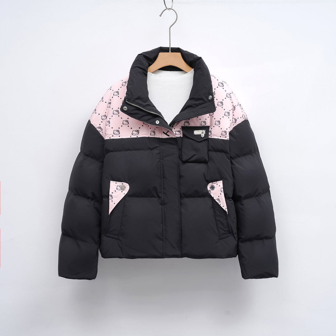 Damen Steppjacke mit hochschließendem Kragen und modischem Muster Mirla-Eva Jonsson