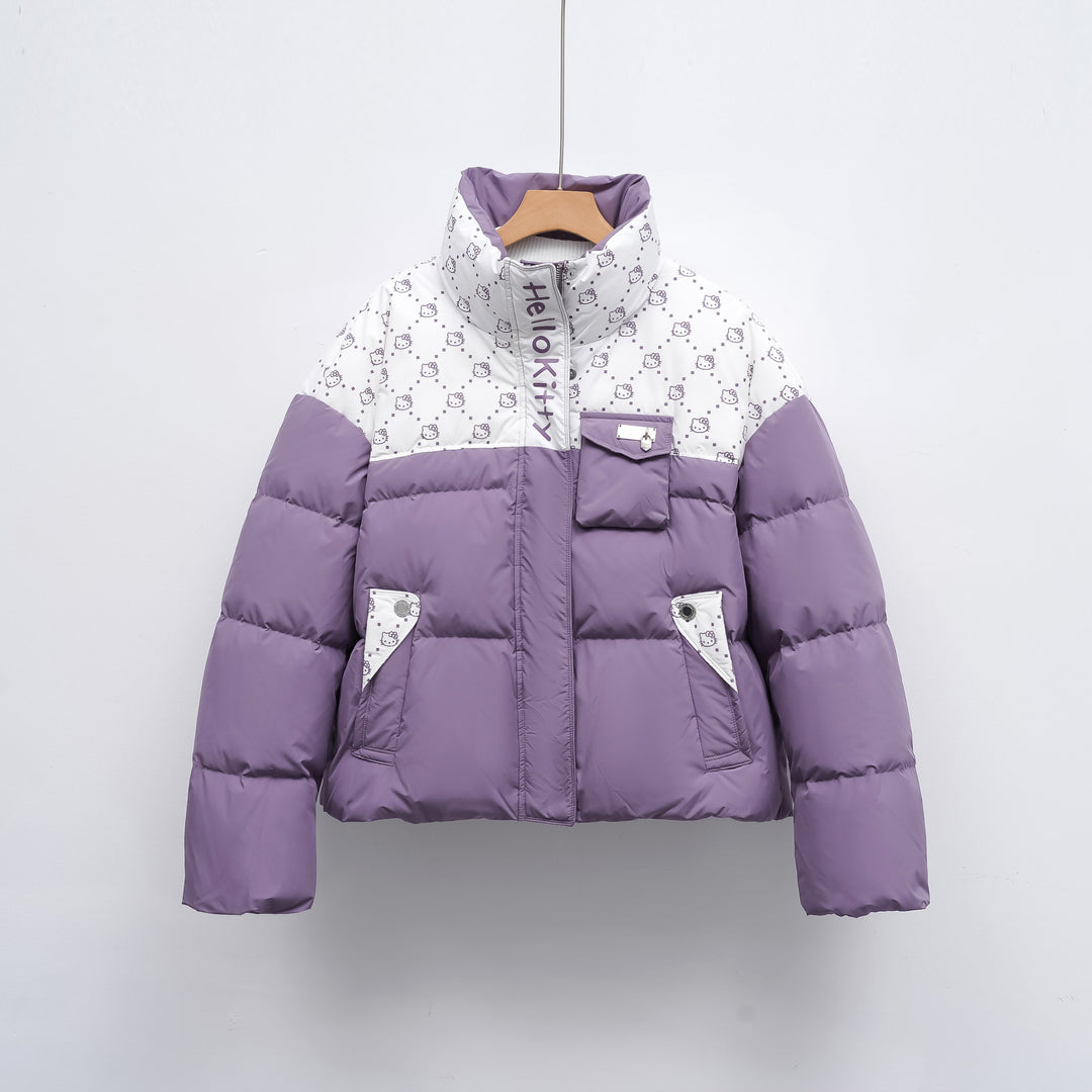 Damen Steppjacke mit hochschließendem Kragen und modischem Muster Mirla-Eva Jonsson