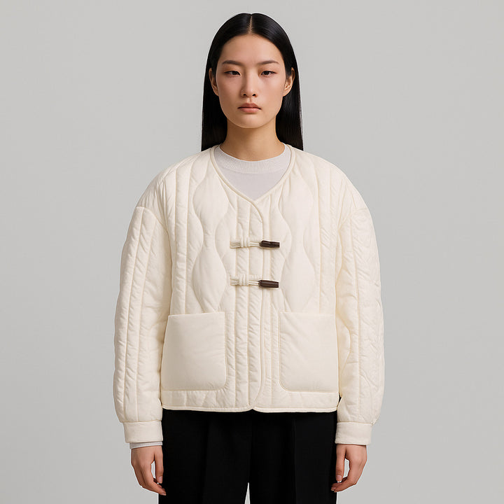 Damen Steppjacke mit praktischem Knopfverschluss und gemütlichen Taschen Mirla-Eva Jonsson