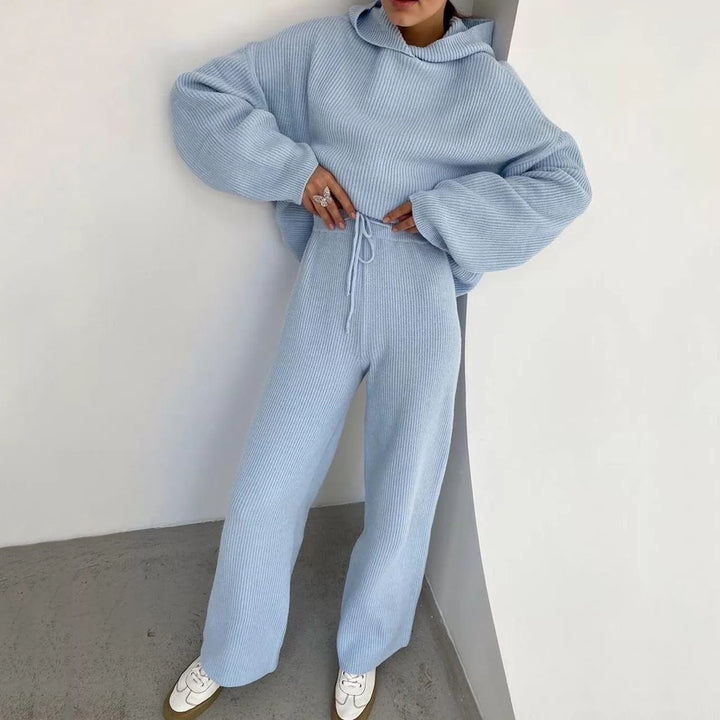Damen Stickad Loungewear Set Eva Jonsson-Eva Jonsson