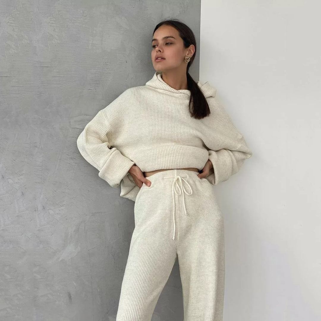 Damen Stickad Loungewear Set Eva Jonsson-Eva Jonsson