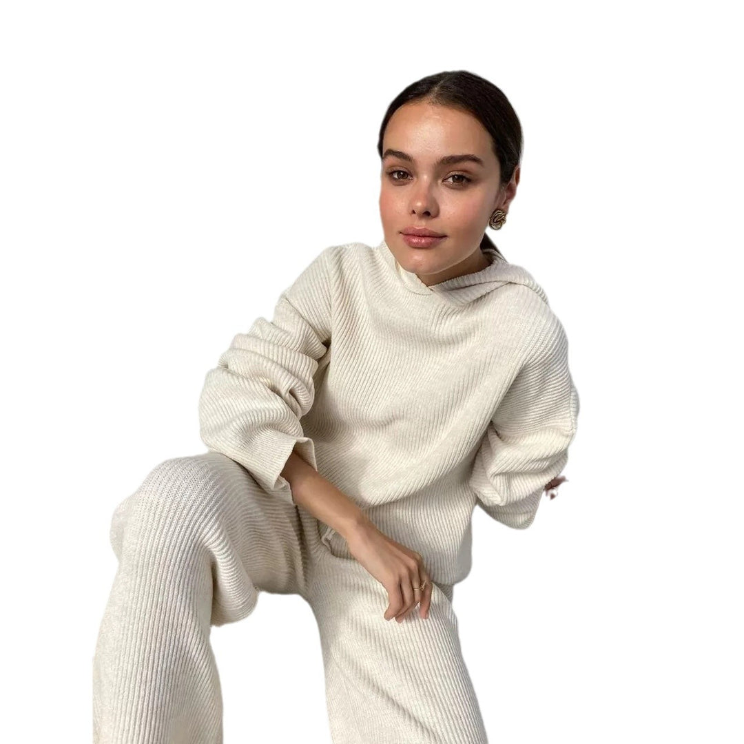 Damen Stickad Loungewear Set Eva Jonsson-Eva Jonsson