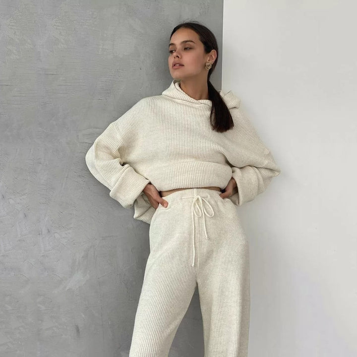 Damen Stickad Loungewear Set Eva Jonsson-Eva Jonsson