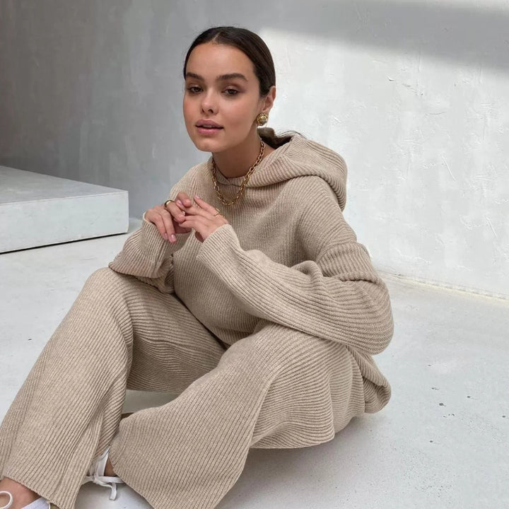 Damen Stickad Loungewear Set Eva Jonsson-Eva Jonsson