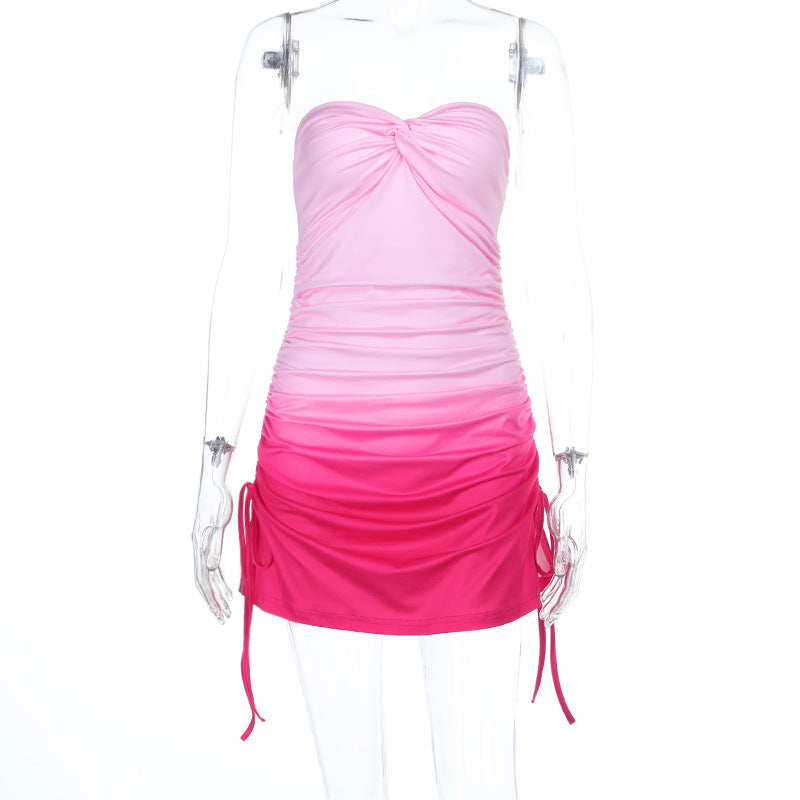 Damen Strandkleid mit Rüschendetail und verstellbaren Trägern Mirla-Eva Jonsson
