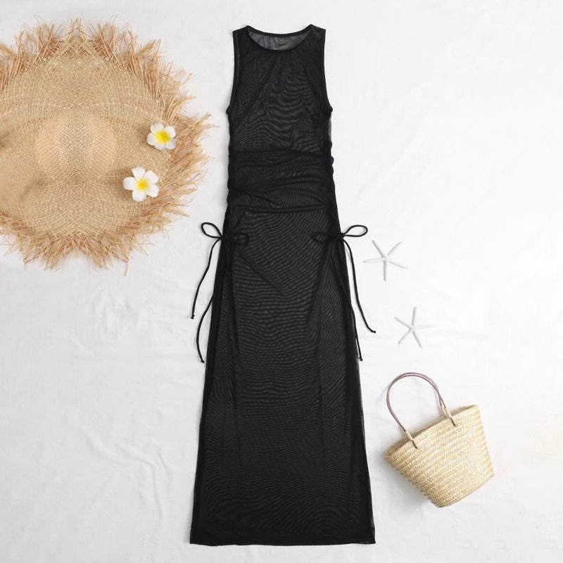 Damen Strandkleid mit verstellbaren Bändern und Raffungen Mirla-Eva Jonsson