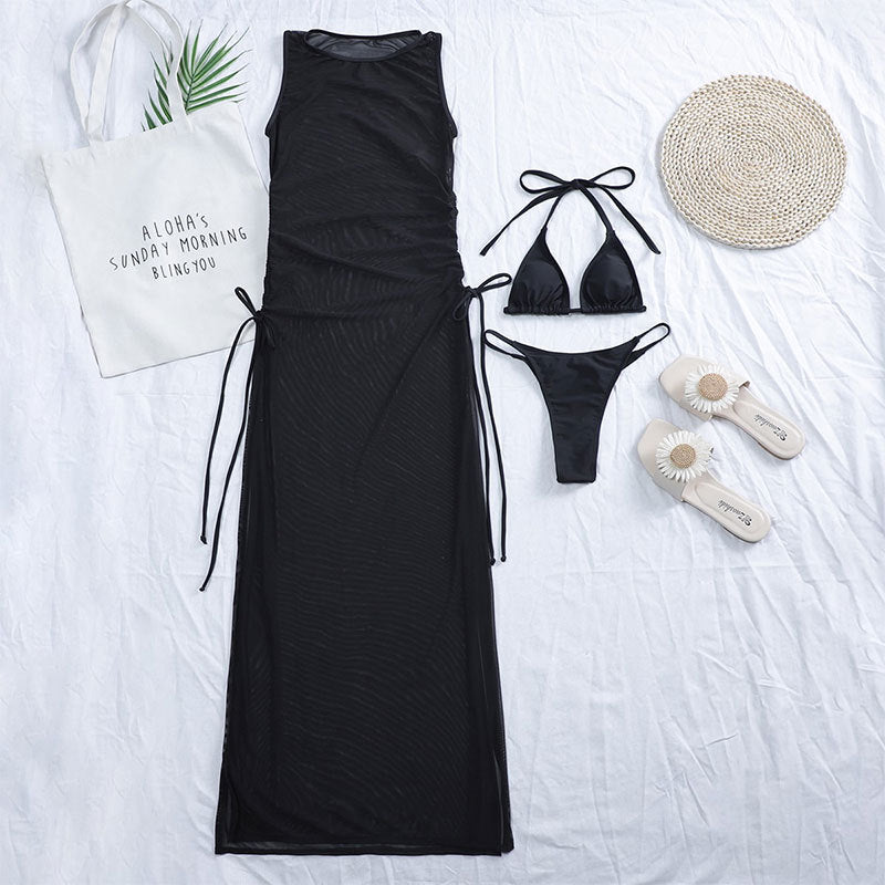 Damen Strandkleid mit verstellbaren Bändern und Raffungen Mirla-Eva Jonsson