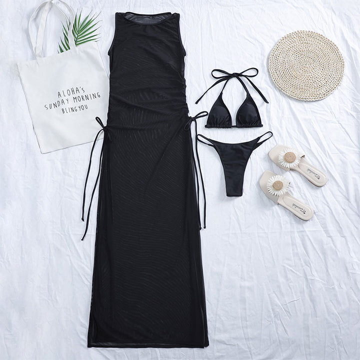 Damen Strandkleid mit verstellbaren Bändern und Raffungen Mirla-Eva Jonsson
