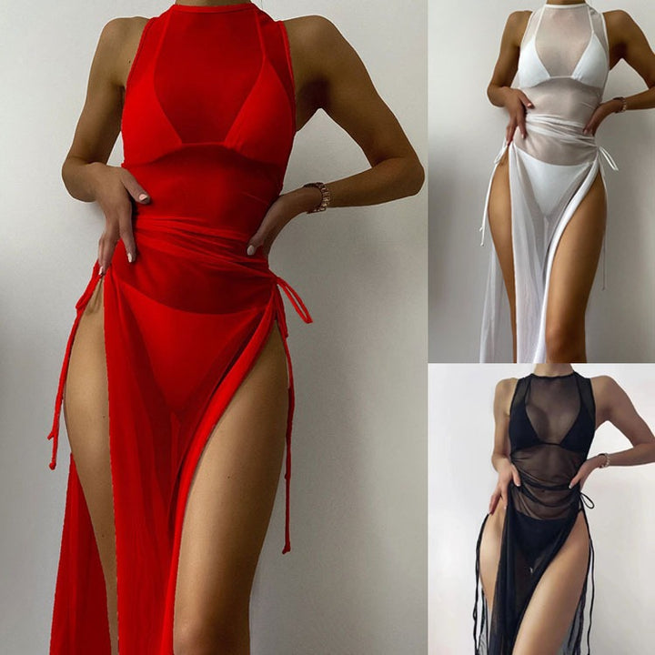 Damen Strandkleid mit verstellbaren Bändern und Raffungen Mirla-Eva Jonsson