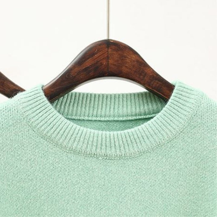 Damen Strick-Set mit lässigem Crop-Pullover und geripptem Maxikleid Eva Jonsson-Eva Jonsson