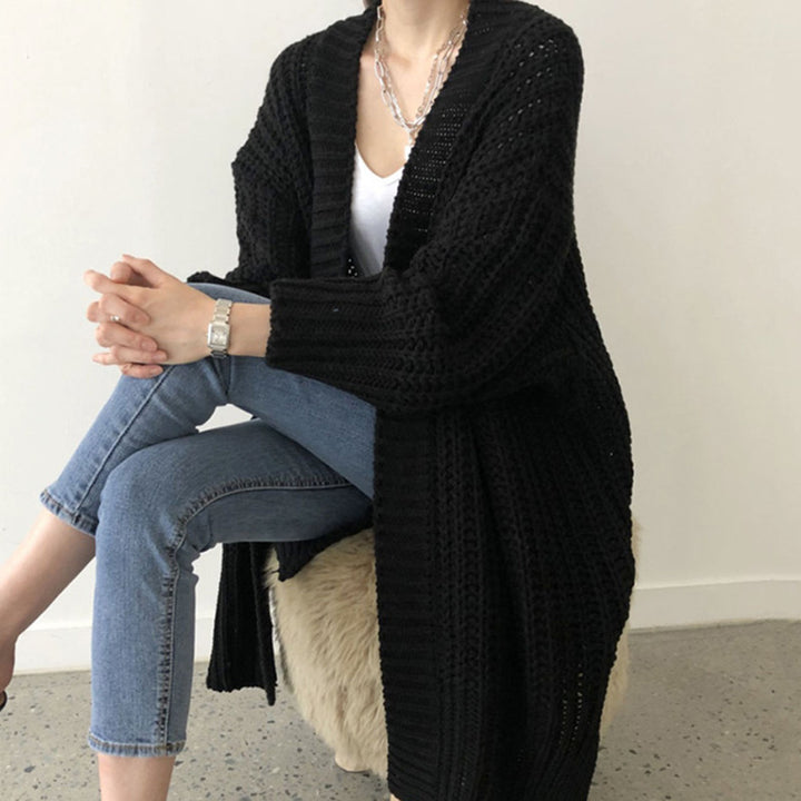 Damen Strickcardigan im lässigen Oversized-Stil mit offener Vorderseite Mirla-Eva Jonsson