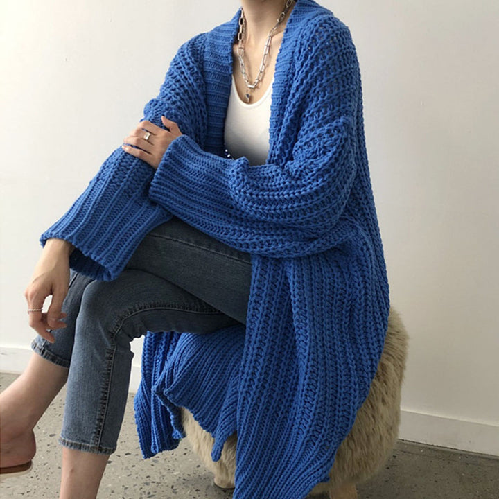 Damen Strickcardigan im lässigen Oversized-Stil mit offener Vorderseite Mirla-Eva Jonsson