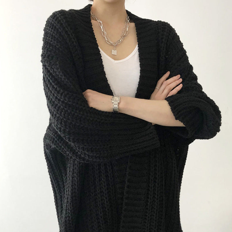 Damen Strickcardigan im lässigen Oversized-Stil mit offener Vorderseite Mirla-Eva Jonsson