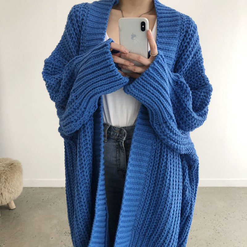 Damen Strickcardigan im lässigen Oversized-Stil mit offener Vorderseite Mirla-Eva Jonsson