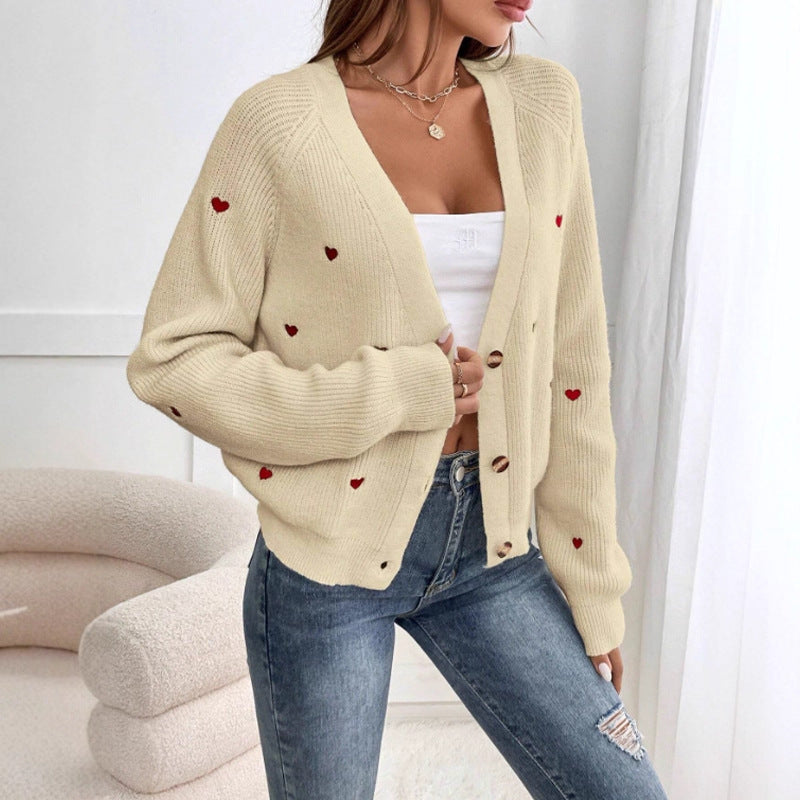 Damen Strickjacke im verspielten Herzdesign Mirla-Eva Jonsson