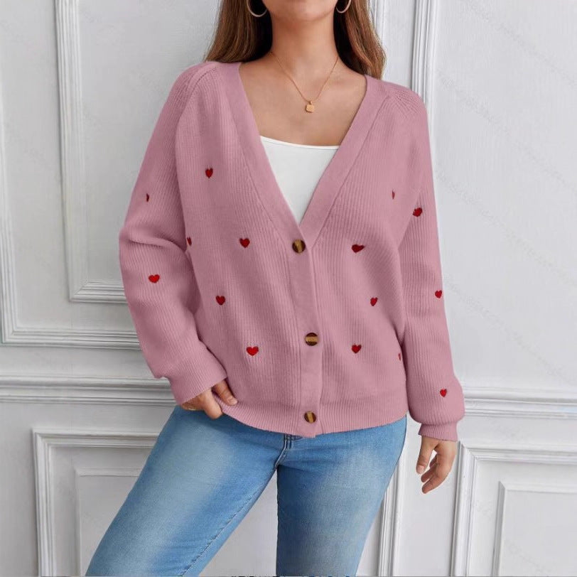Damen Strickjacke im verspielten Herzdesign Mirla-Eva Jonsson