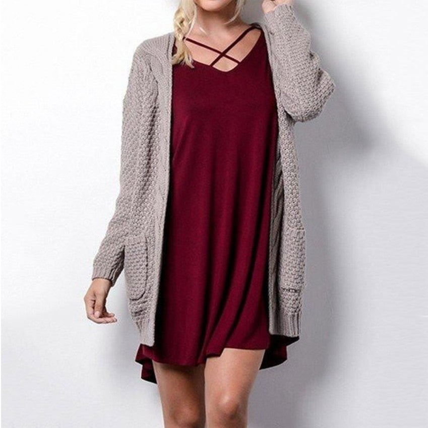 Damen Strickjacke in offener Form mit oversized Schnitt Eva Jonsson-Eva Jonsson
