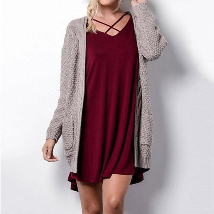 Damen Strickjacke in offener Form mit oversized Schnitt Eva Jonsson-Eva Jonsson