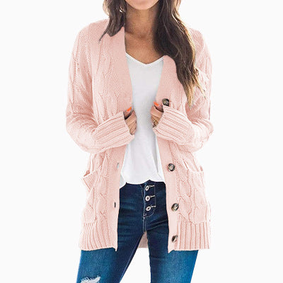Damen Strickjacke mit Zopfmuster und praktischen Taschen Mirla-Eva Jonsson