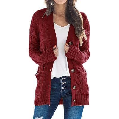 Damen Strickjacke mit Zopfmuster und praktischen Taschen Mirla-Eva Jonsson
