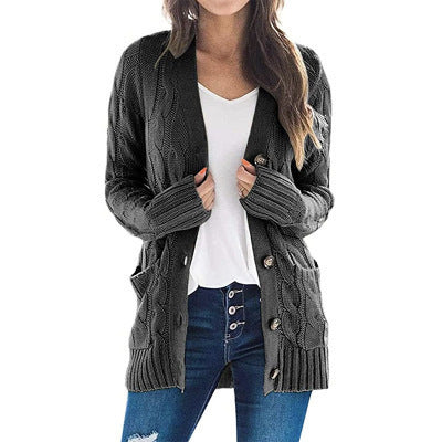Damen Strickjacke mit Zopfmuster und praktischen Taschen Mirla-Eva Jonsson