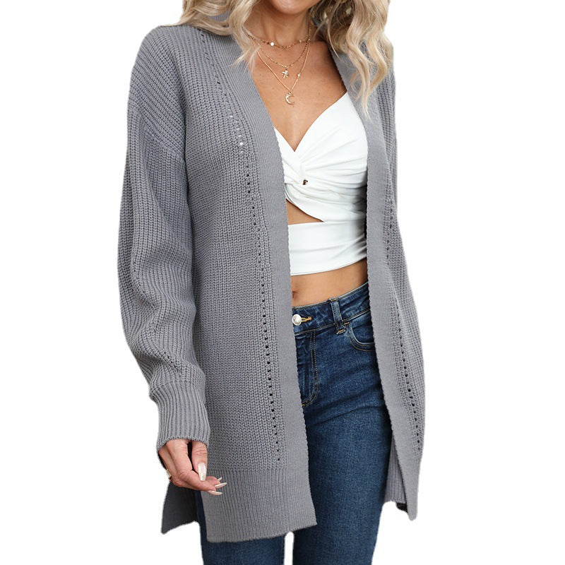 Damen Strickjacke mit filigranem Muster und bequemer Passform Eva Jonsson-Eva Jonsson
