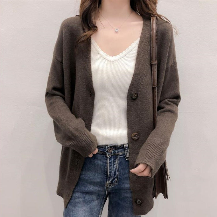 Damen Strickjacke mit knöpfbarem Design Mirla-Eva Jonsson