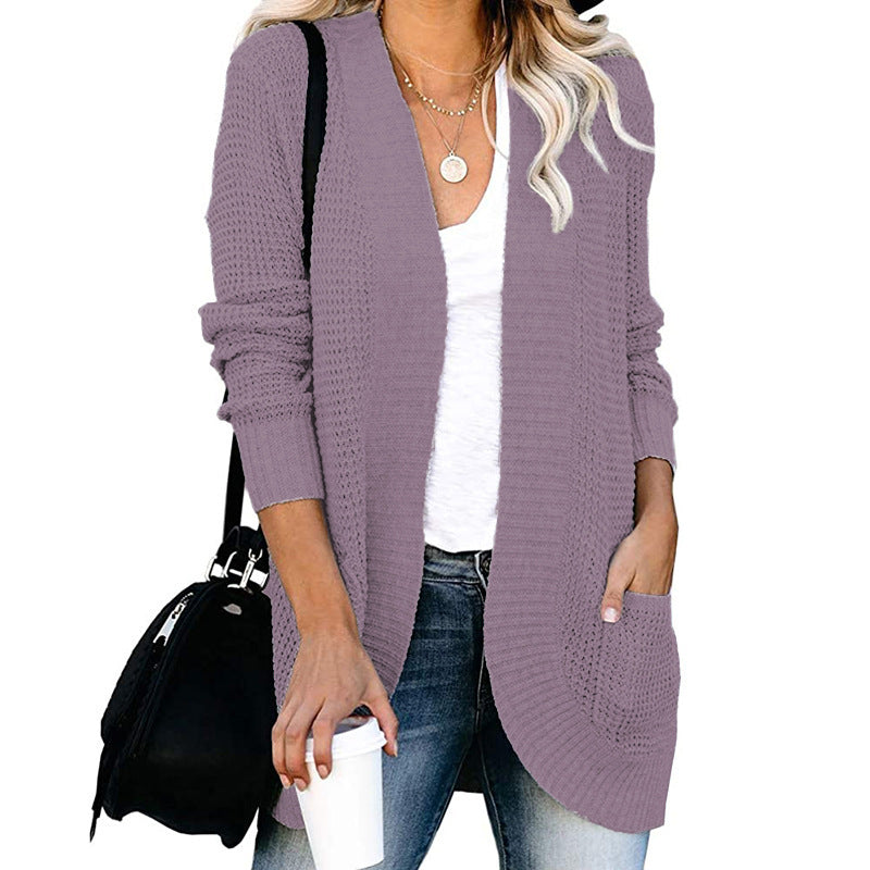 Damen Strickjacke mit luftiger Maschenstruktur und praktischen Taschen Eva Jonsson-Eva Jonsson