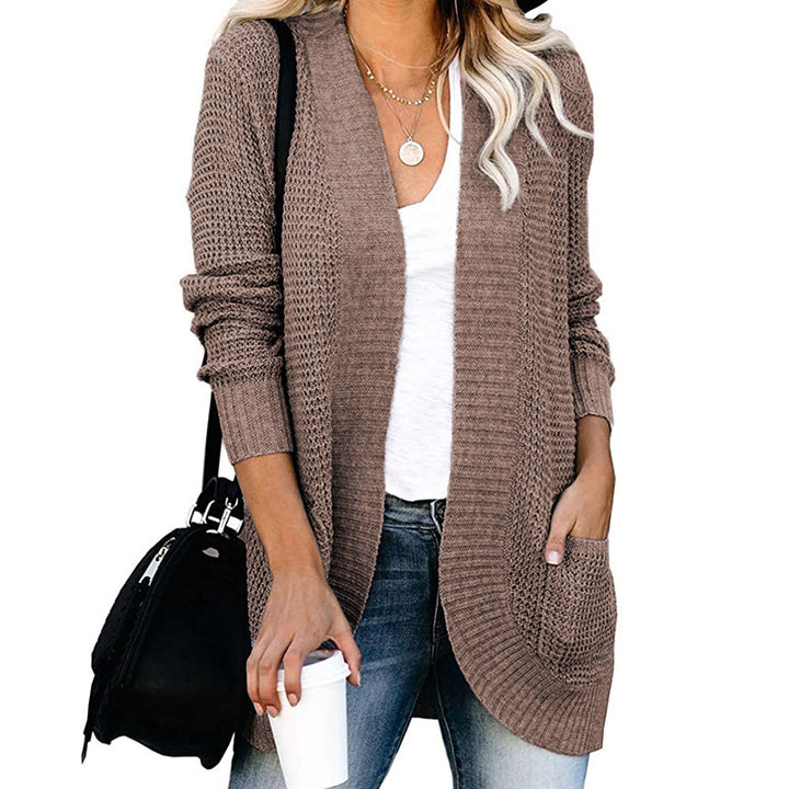 Damen Strickjacke mit luftiger Maschenstruktur und praktischen Taschen Eva Jonsson-Eva Jonsson