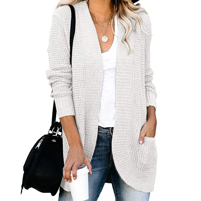 Damen Strickjacke mit luftiger Maschenstruktur und praktischen Taschen Eva Jonsson-Eva Jonsson