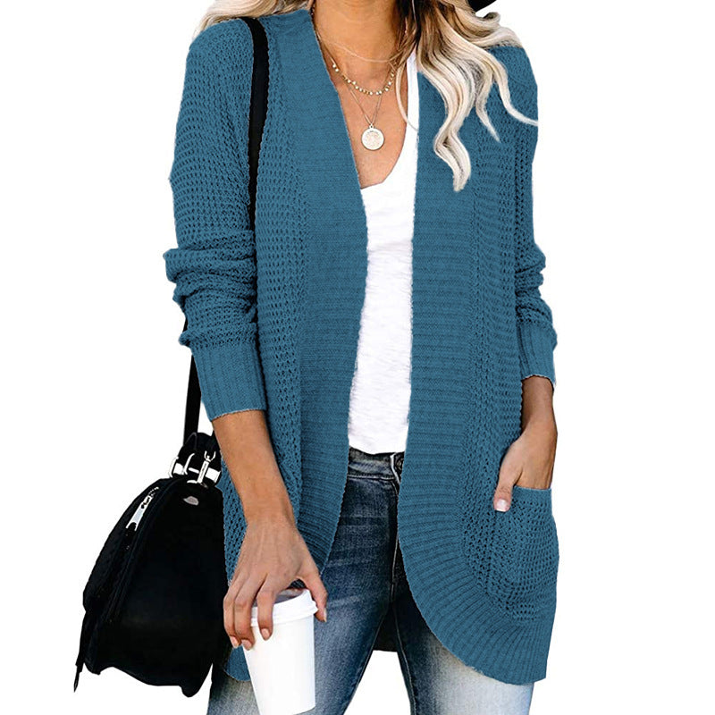 Damen Strickjacke mit luftiger Maschenstruktur und praktischen Taschen Eva Jonsson-Eva Jonsson
