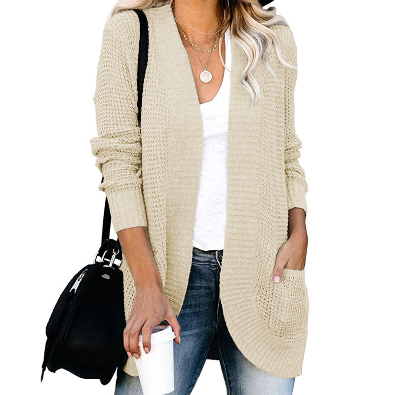 Damen Strickjacke mit luftiger Maschenstruktur und praktischen Taschen Eva Jonsson-Eva Jonsson