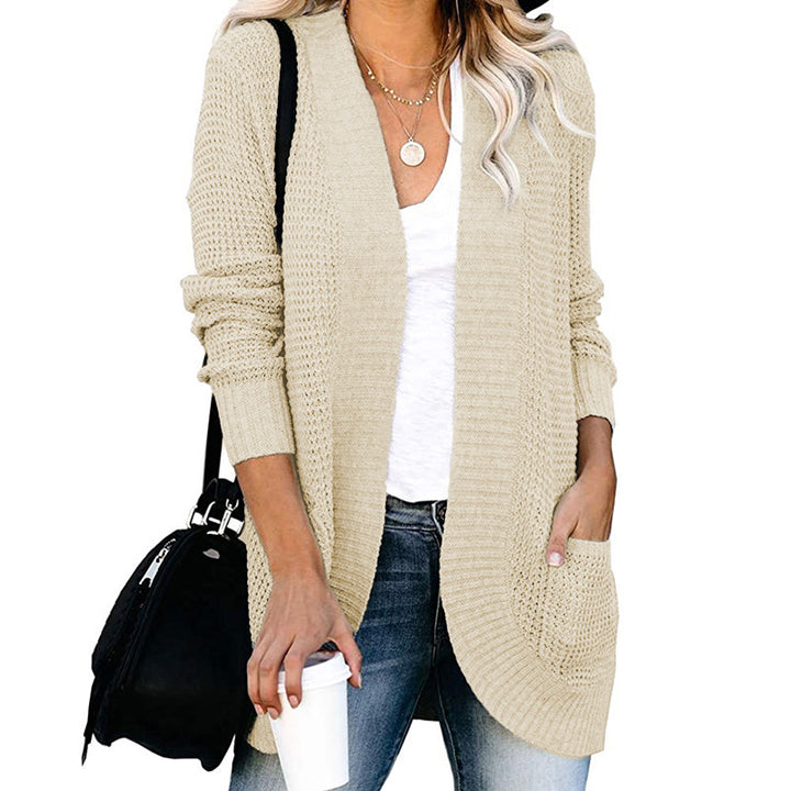 Damen Strickjacke mit luftiger Maschenstruktur und praktischen Taschen Eva Jonsson-Eva Jonsson