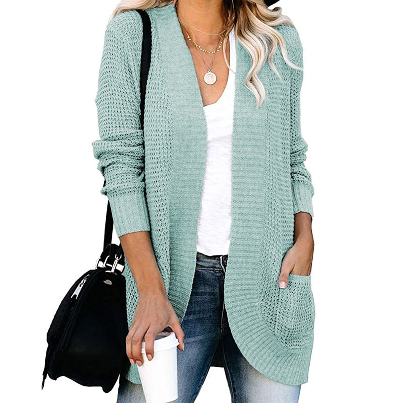Damen Strickjacke mit luftiger Maschenstruktur und praktischen Taschen Eva Jonsson-Eva Jonsson