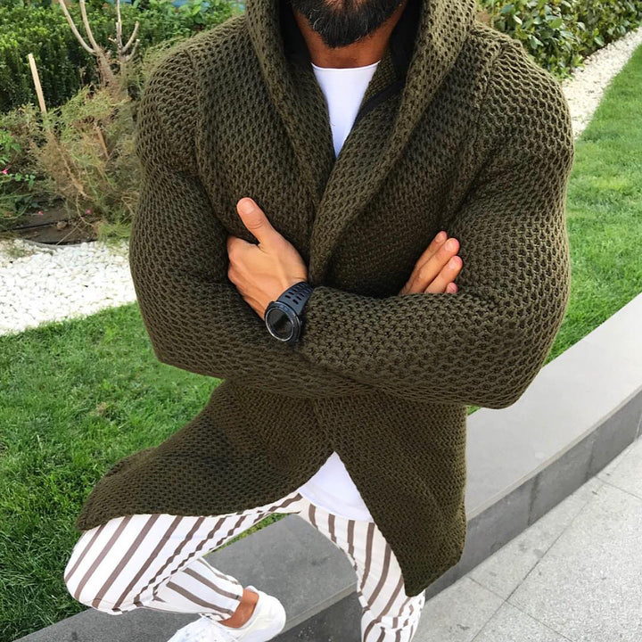 Damen Strickjacke mit offener Front und Kapuze Mirla-Eva Jonsson