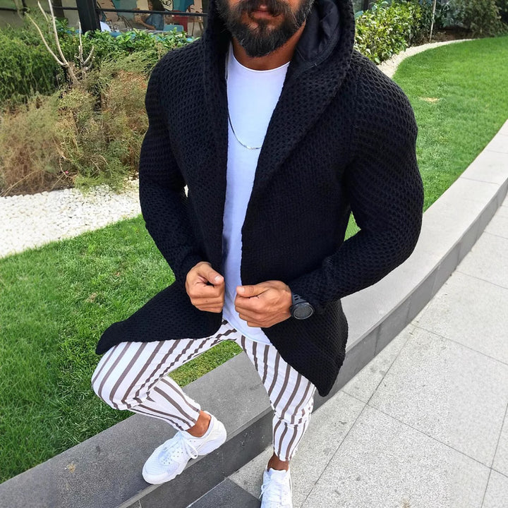 Damen Strickjacke mit offener Front und Kapuze Mirla-Eva Jonsson