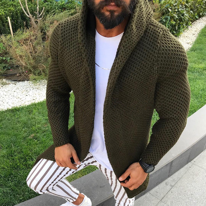 Damen Strickjacke mit offener Front und Kapuze Mirla-Eva Jonsson