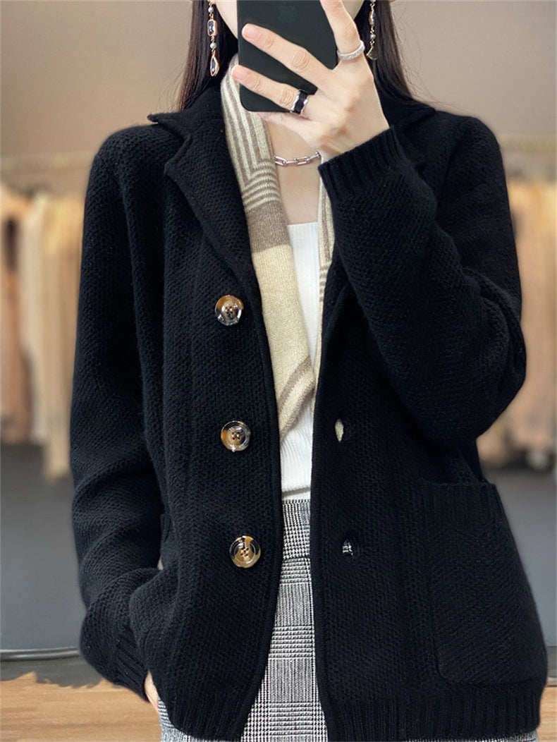 Damen Strickjacke mit oversized Schnitt und lässigem Kragen Mirla-Eva Jonsson