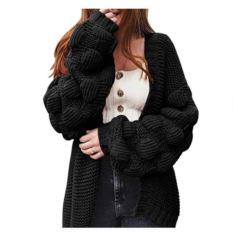 Damen Strickjacke mit voluminösen Ärmeln Mirla-Eva Jonsson