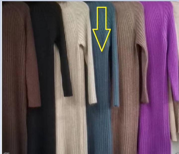 Damen Strickkleid mit ansprechendem Rippdesign und eleganten Schnittdetails Mirla-Eva Jonsson