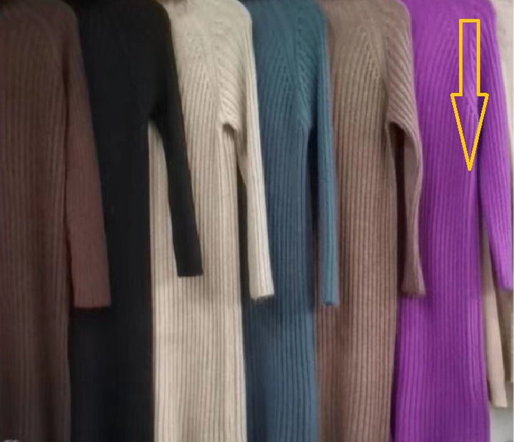 Damen Strickkleid mit ansprechendem Rippdesign und eleganten Schnittdetails Mirla-Eva Jonsson